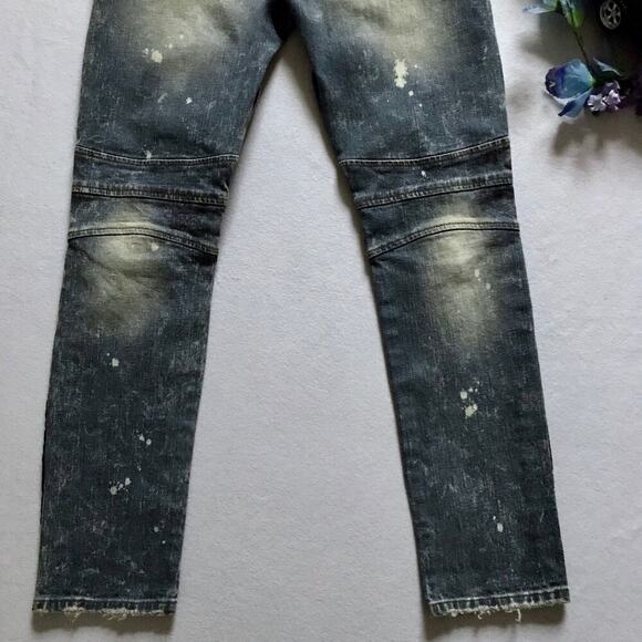 Preme NWOT Medium Stone Wash Distressed Skinny Jean Men 32 - Picture 9 of 10